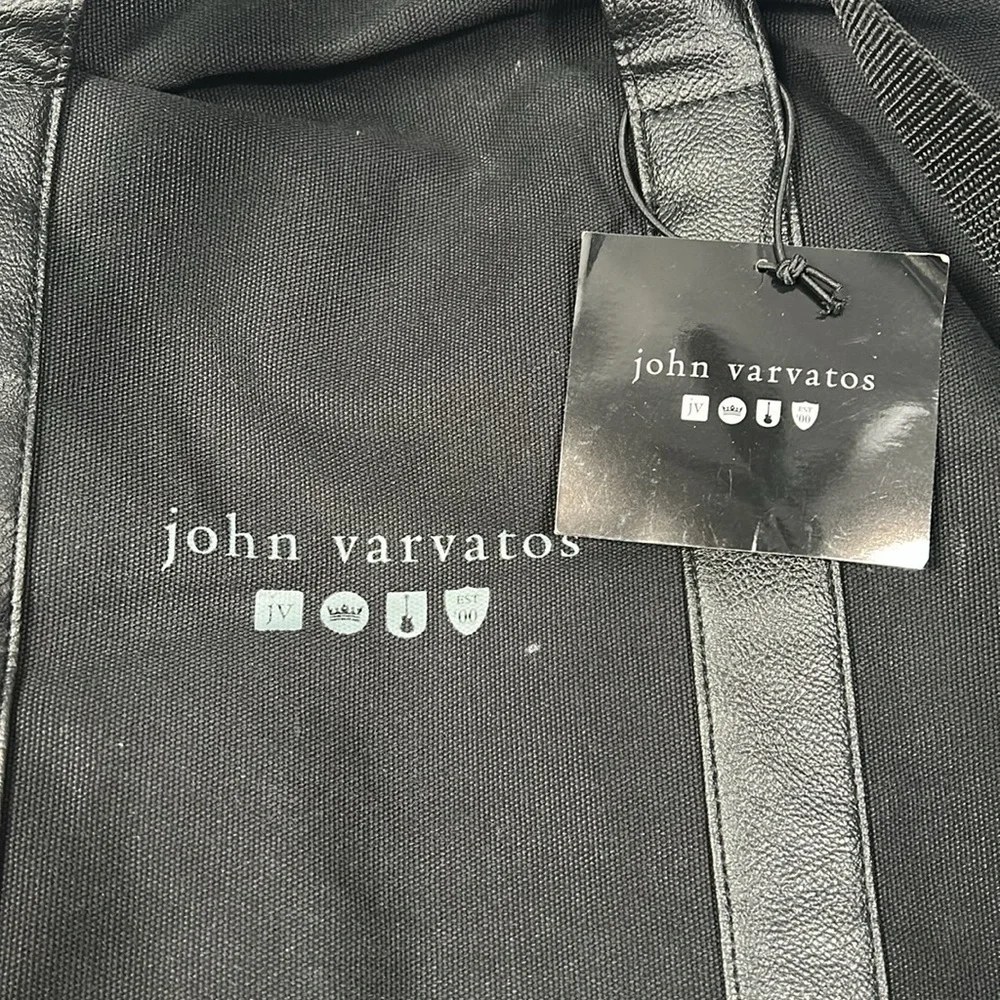 John Varvatos Black Men's Overnight bag 100% canvas NWT